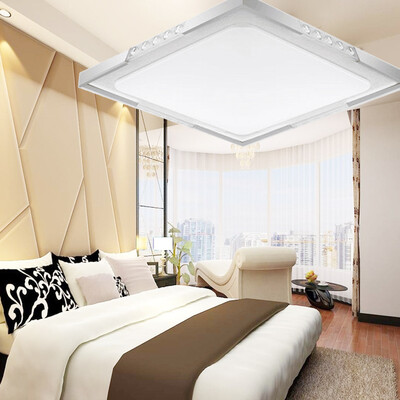 

(NVW) ceiling lamp living room lamp bedroom lamp led lamp modern simple fashion can be sub-control crystal lamp square stepless dimming (60W with remote control)