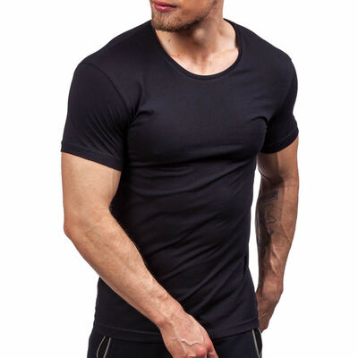 

Cotton Men Short Sleeve Bottoming T-Shirt