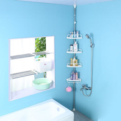 

Jingdong Supermarket Bao Youyi bathroom shelves stainless steel shelves four corners rack towel bar toilet rack DQJ006