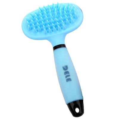 

Dele dog bath brush blue teddy golden hair pet massage comb dog hair brush bath shower cat supplies