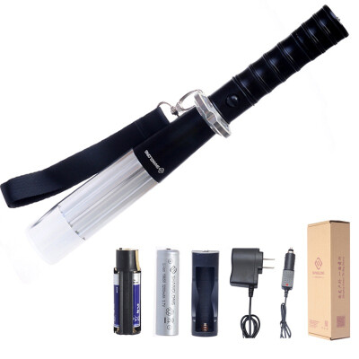 

Shang Long E41 metal self-defense baseball flashlight suit telescopic zoom import R2 bulb light flashlight flashlight dual-use rear life-saving hammer