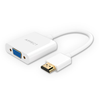 

AIFFECT CHV1-WR02 HDMI к VGA-кабелю / адаптеру Преобразование HD без аудиокомпьютера / ящик Huawei / просо и т. Д. Телевизор белый