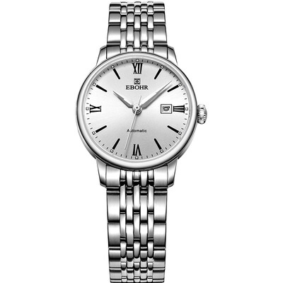 

EBOHR Quartz Watch Stainless Strap White Dial