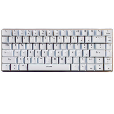 

Blackjack AJAZZ geek AK33 mechanical keyboard popular version of the white green axis game office computer notebook keyboard