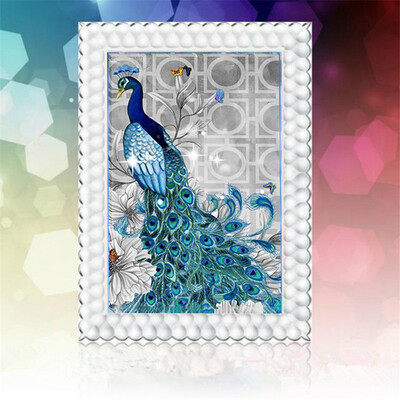 

YGS-105 DIY 5D Diamonds Embroidery Diamond Mosaic New Peacock Soul Love Round Diamond Painting Cross Stitch Kits Home Decoration