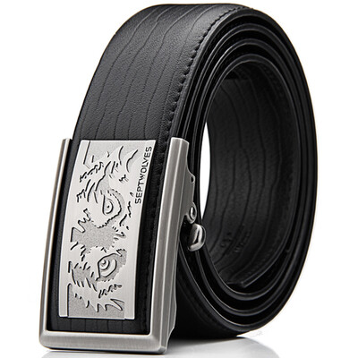 

Seven wolves belts male business automatic buckle belt male leather trousers leisure youth middle wear design 7A1106900 brown