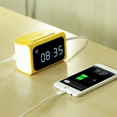 

Mobile phone charger 4 USB hub intelligent electronic alarm clock USB multi-interface