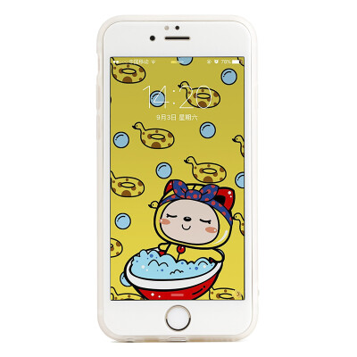 

San Diego Apple 6Plus phone shell / protective shell iPhone6SPlus mobile phone case / protective silicone drop drop thin all-inclusive soft shell Xia Meng cat series bubble time machine