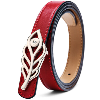 

Crocodile CROCODILE Women &39s Buckle Buckle Korean Belt 14673002-04 Red