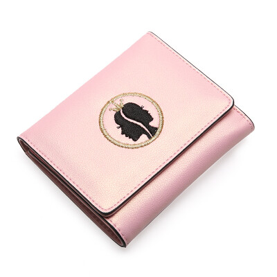 

Sissi P.Sissi wallet female short leather wallet Korean version of the multi-card wallet three wallet wallet bag 2079 pink