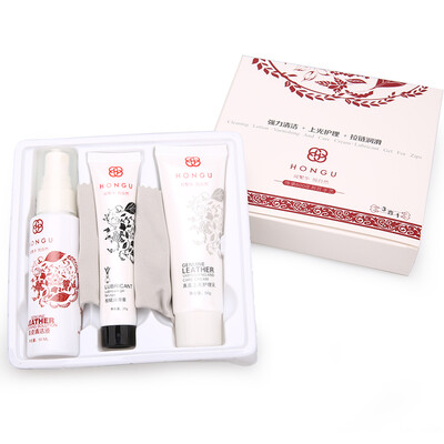 

Red Valley HONGU Cowhide Handbag Cleaning Care Leather Oil Three - piece Cleaning Care Set H60446
