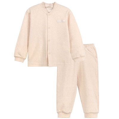

Xin Song baby color cotton cardigan suit newborn spring and autumn color cotton underwear shirt pants suit shallow card its C289D73