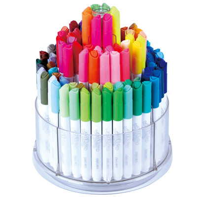 

Deli 70661 can be washed 100 color watercolor pen 108 barrels gift of 8 highligh pen