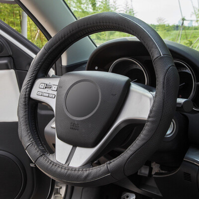 

Jingdong Supermarket] YooCar car steering wheel cover leather summer steering wheel sets of car sets of steering wheel sets of black medium