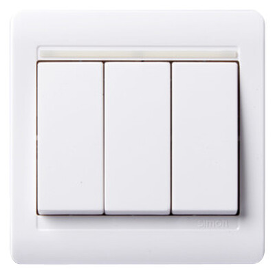 

Simon Electric (simon) N51032B three open double control 55 series 86 with fluorescent key switch socket (elegant white