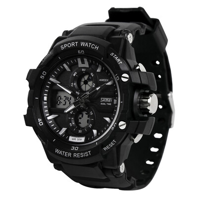 

Time the United States skmei watch sports outdoor running luminous electronic watch 0990 black large