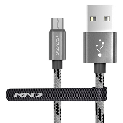 

RND Andrews Data Cable Micro USB Phone Charger Line Power Cord 1m Gray Support Huawei Millet oppo vivo Samsung Meizu