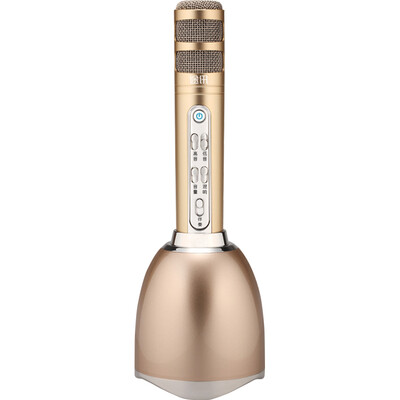 

Telecom PLUS mobile phone karaoke microphone national k song microphone wireless Bluetooth singing propaganda microphone champagne gold