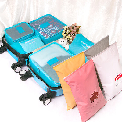 

Jingdong Supermarket Shengyi Shangpin Waterproof Travel Storage Bag Luggage Bag Collar Garment Storage 10pcs Blue