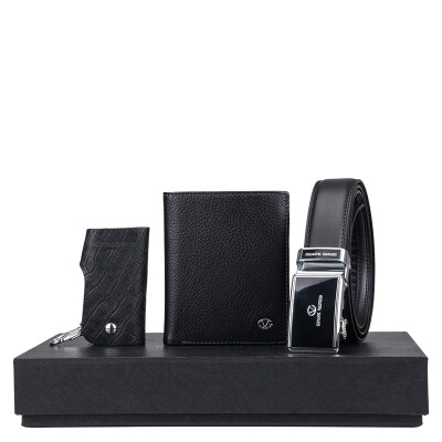 

Giovanni Valentino (GIOVANNI VALENTINO) Men's Belt Gift Belt Wallet Multi-piece Combination Gift Box 8151241110 Black