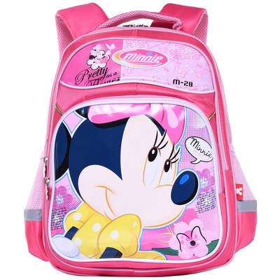 

Disney (Disney) Minnie children bag female models cute cartoon backpack primary school students bag bag GMB0030B-powder
