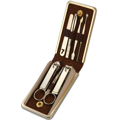 

【Jingdong Supermarket】 777 Nail Knife Set Nail Clamp Clamp Set 7pcs Set TS-910TG Brown