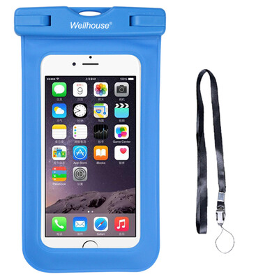 

WELLHOUSE phone waterproof bag diving set swimming touch screen waterproof bag water camera hot spring fishing blue standard