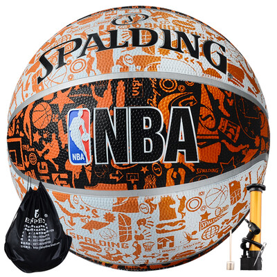 

Spalding 7-3722Y Street Graffiti Training Competition Basketball Wearable Rubber Blue Ball