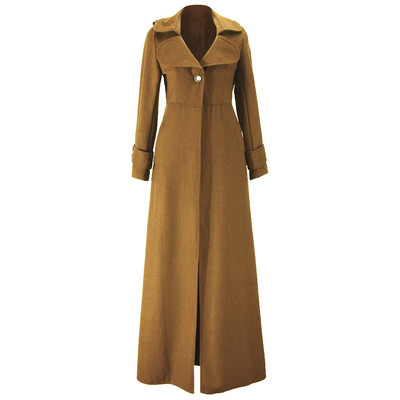 

New Arrival Women Warm Trench Coat Slim Long Woolen Dress Coat