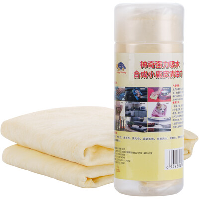 

Car Buddy Car wash towel imitation deer leather wipes a piece of equipment 43 32cm yellow HQ-C1078