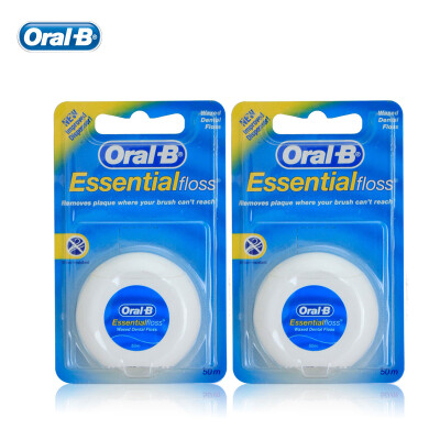 

Oral B Эфирное Нить Удобный Вощеной Зубной Нитью Глубокие и Чистые Гигиены Полости Рта Плоские Нити Flosser 50 м/шт. (2 шт. = 1 уп