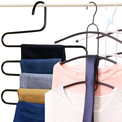 

QINGWEI iron clothes hanger 4 pieces in one(-shape*2,fishbone shape*2