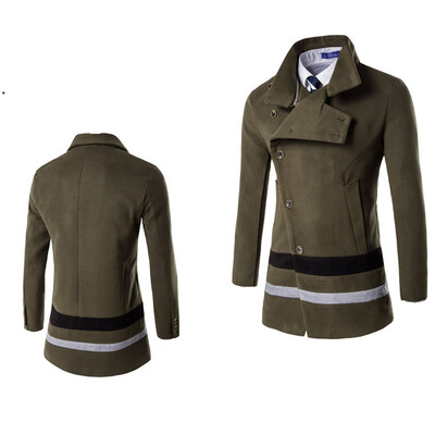 

Winter Men Warm Woolen Coat