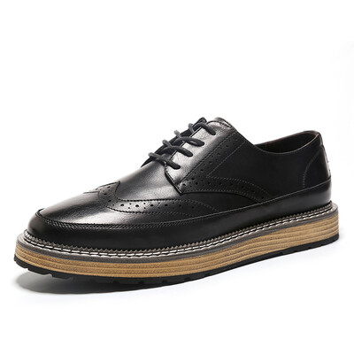 

COSO повседневная обувь дышащая Bullock мужская обувь досуг ретро круглая обувь британский ветер толстый нижний низкий, чтобы помочь обувь обувь и листья прилив обувь 5785 черный 43 ярдов