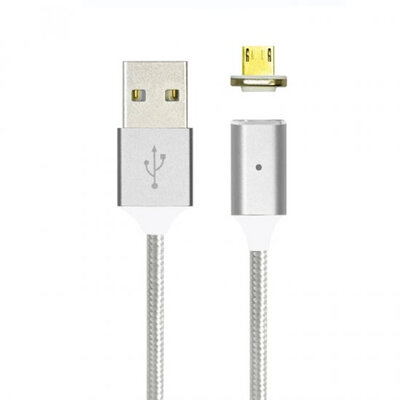 

Silver Color 2.4A Micro USB Charging Cable Magnetic Adapter Charger For Android 580320