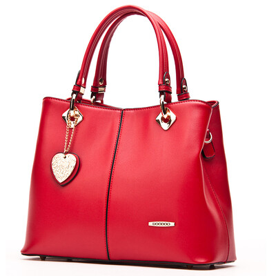 

DOODOO bag fashion simple handbag shoulder Messenger bag large bag ladies bag handbags wild tide messenger bag D5028 big red