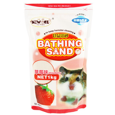 

Newjang hamsters bath sand gold wire beaches bath sand bath hamster urine sofa supplies strawberry flavor 1Kg