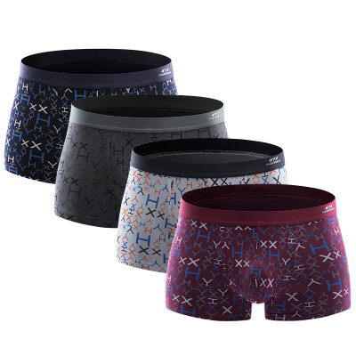 

Hengyuan Xiang men&39s flat underwear HYX letter printing fashion personality underwear activity printing&dyeing mixed with four packs of two 175100