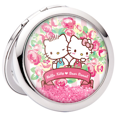 

HELLO KITTY Hello Kitty зеркало для макияжа творческих подарки романтического Дня Святого Валентина подарок подарок на день рождения портативных носить небольшой зеркальный KT1601