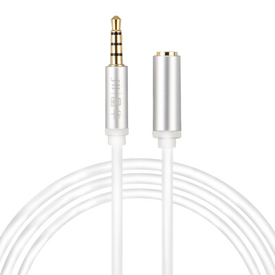 

Jinghua JH 1357 35mm audio extension line male to female extension line alloy first four mobile phone Tablet PC car cable 12 meters white