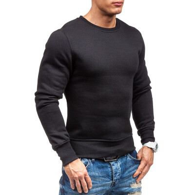 

Winter Sweatshirt Bottoming T-Shirt Mens Cotton Round Neck Slim Leisure Long Sleeve T-Shirt