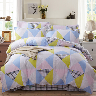 

Sheng Wei suite home textiles cotton printing four sets of cotton bedding bed sheets quilt simple life 15 18 m bed general 200 230cm