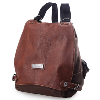 

Bean the eyebrows shoulder backpack female Korean version of the leisure trend dual-use shoulder Messenger bag G55806 brown