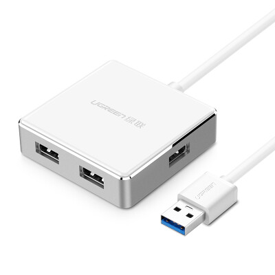 

Green Alliance UGREEN USB30 high-speed expansion 4-port HUB splitter laptop one drag more than four interfaces USB hub with power interface 1 meter white 20790