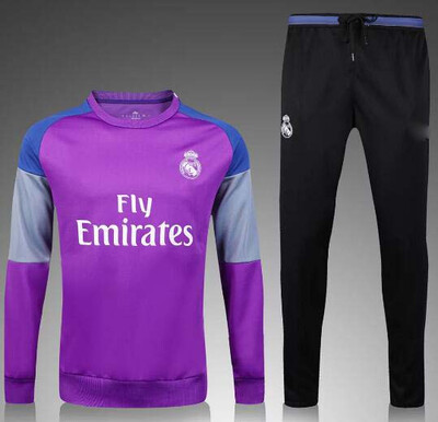 

New Best real 2017 Men Set Training Suit Survetement Football 2016 Maillot De Foot Soccer Skinny Pant Tracksuit Futbol Sweatshirt
