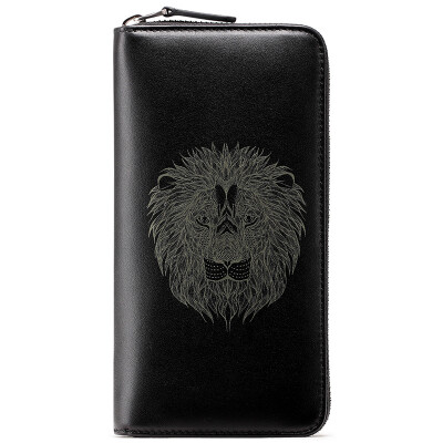 

ULIFE original men hand bag head layer leather leather personalized hand bag youth fashion wallet hand grasp envelope bag lion figure S1008U