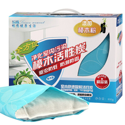 

Jingdong Supermarket Le Meng Leisure moment camphor wood activated carbon new house decoration car in addition to formaldehyde to taste moisture absorption insect repellent fungus charcoal package 800g
