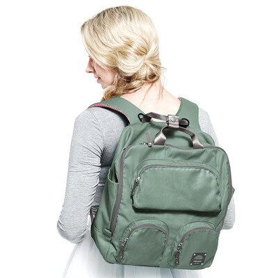 

Jingdong supermarket] babycare multi-functional large-capacity mummy bag fashion mother bag shoulder pregnant women go out backpack mother baby bag back milk bag Mummy bag green