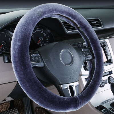 

[Jingdong supermarket] thunder like ELEKKS fur one pure wool steering wheel sets of winter sets of real sheepskin warm sets of gray