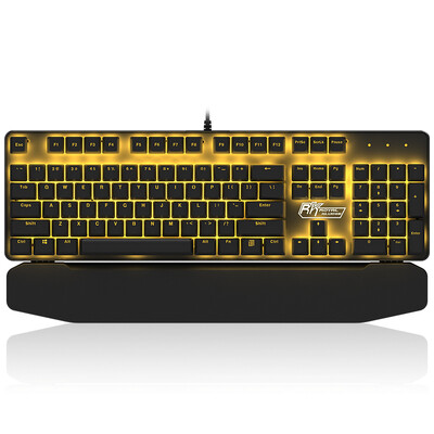 

RK ROYAL KLUDGE 920 Hand care detachable shaft mechanical keyboard black green shaft dark gold backlit